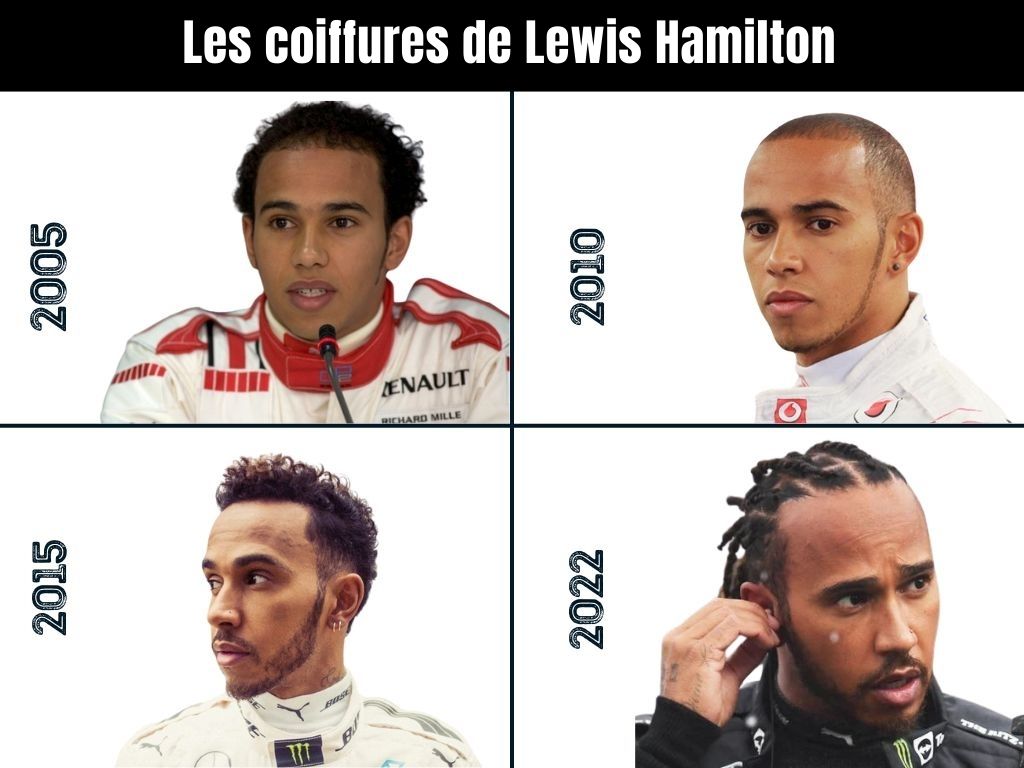 Les coiffures de Lewis Hamilton