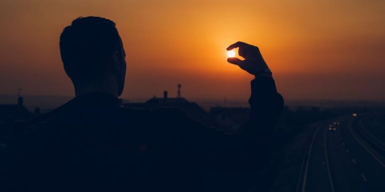 tramonto uomo