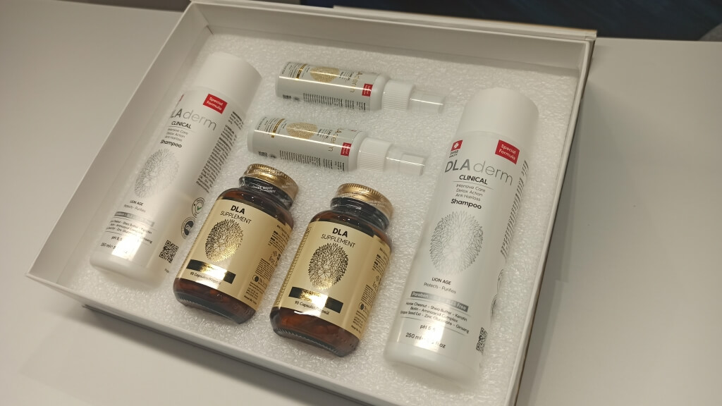 hair product set after hair transplant