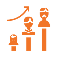 age age chart orange icon