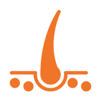 hair thickness hair thickness orange icon