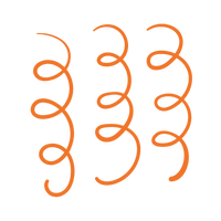 curly hair type orange icon