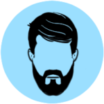 male full hair and beard icon