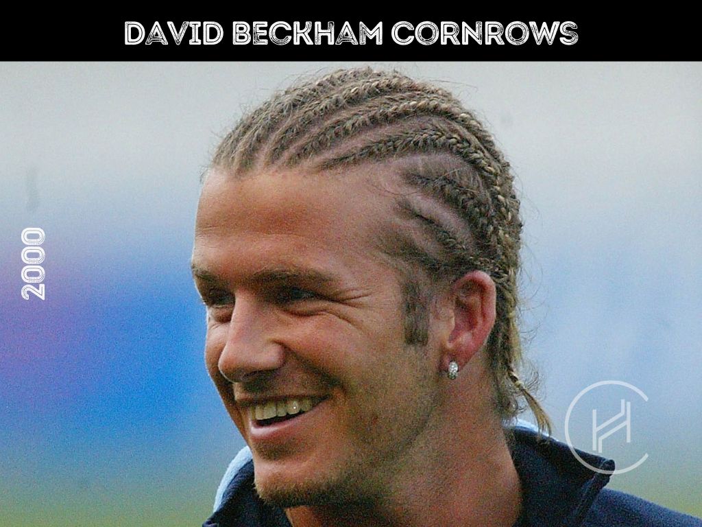 David Beckham Cornrows hair photo