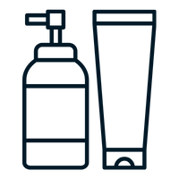 hair product icon dark blue