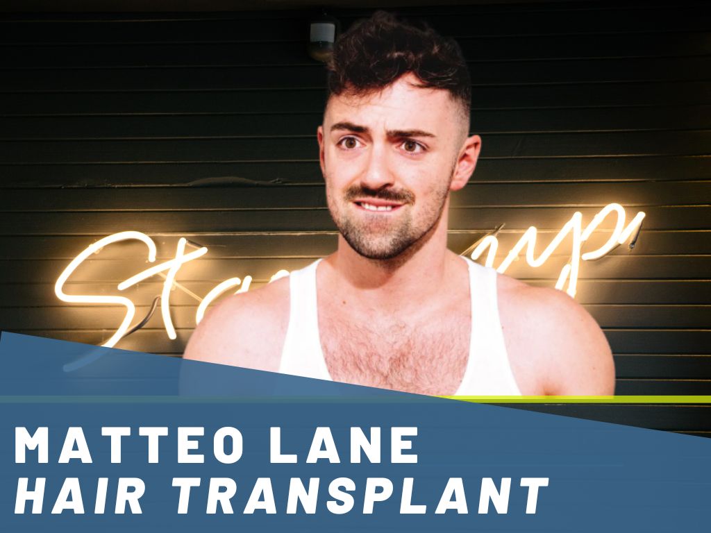 matteo lane hair transplant banner