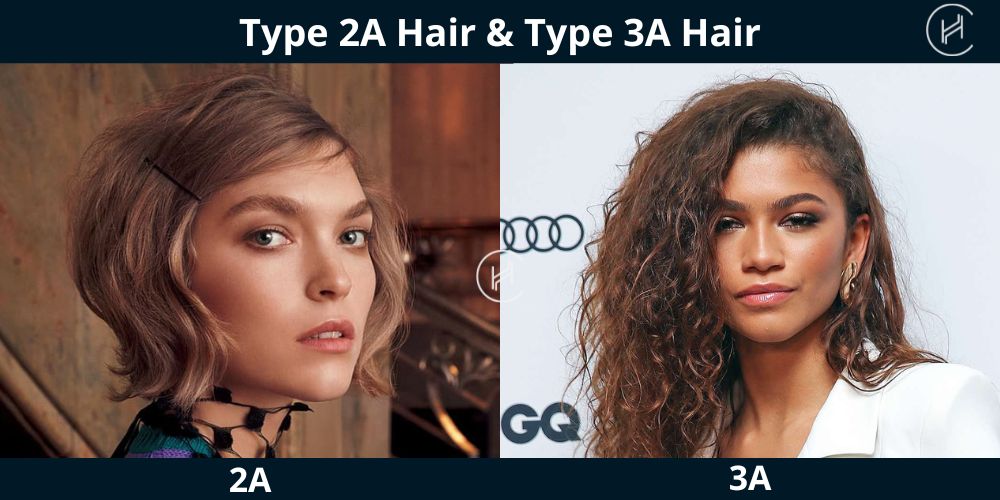 Type 2A Hair and Type 3A Hair