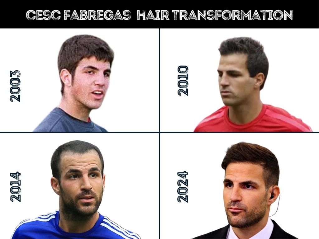 cesc fabregas - hair transformation