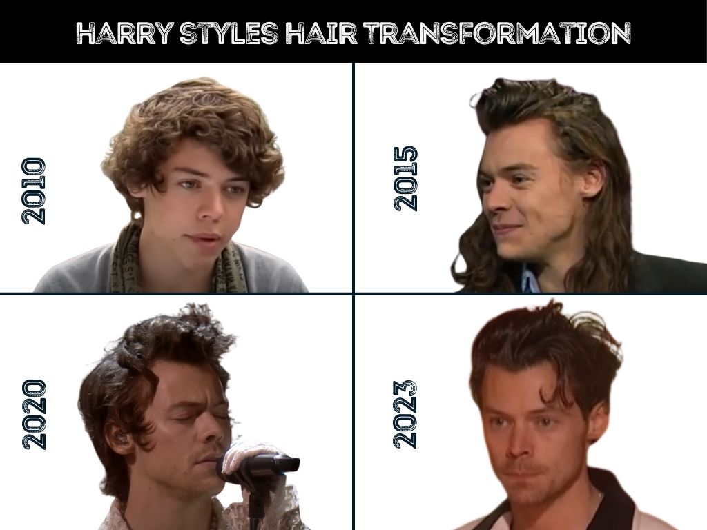 harry styles hair transformation