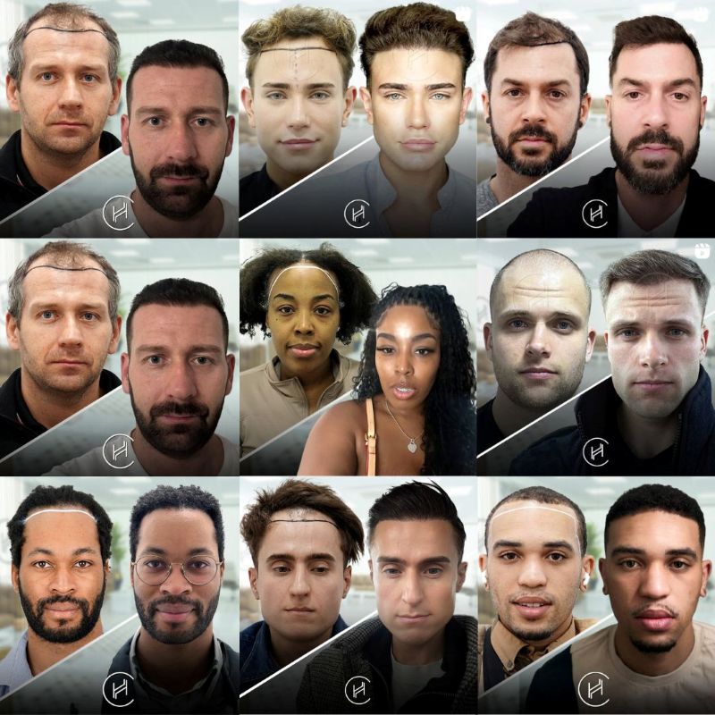 heva clinic hair transplant before after photos
